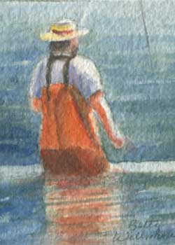 "Gone Fishing" by Betty Willmore, Madison WI - Watercolor - SOLD